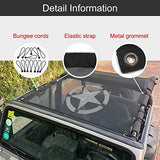 Bestaoo Polyester Full Mesh Sun Shade Top Cover Provides for Jeep Wrangler TJ 1997-2006 (Star)