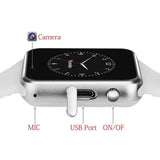 Smart Watch Bluetooth Fitness Tracker Qidoou Android iOS Compatible Smartwatch of SIM SD Card Slot, Waterproof Pedometer Sleep Calorie Monitor Call/Message Music Clock for Men Women Kids (White)