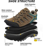 Wantdo Men's Waterproof Hiking Shoes Outdoor Leather Hiking Camping Boot 10.5 M US Brown