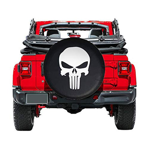 EIGIIS Universal Soft Spare Tire Cover Leather Waterproof Dust-Proof Thicken Wheel Protectors Covers for SUV (Shantou, (32"-33",17in))