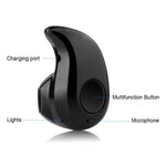 Mini Waterproof Wireless Earbud, Sweatproof Bluetooth Earphone with Mic Headphone, Single Invisible Sports In Ear Headset (Black)