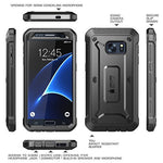 Galaxy S7 Case, SUPCASE Full-body Rugged Holster Case with Built-in Screen Protector for Samsung Galaxy S7 (2016 Release), Unicorn Beetle PRO Series - Retail Package (Black/Black)