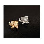Vanki Crystal Elephant Anti Dust Plug Stopper / Ear Cap / Cell Phone Charms for Smartphone, iPad with 3.5mm Earphone Jack Phones - Silver