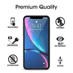 amFilm Glass Screen Protector for iPhone XR (3 Pack) (6.1, 10R) Tempered Glass with Easy Installation Tray