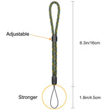 Adjustable Wrist Straps Hand Lanyard, 2 Pieces for iPhone Samsung Camera GoPro USB Flash Drives Keys PSP and Other Portable Items Green(6.3")