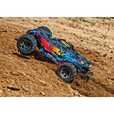 Traxxas 67076-4 Rustler 4x4 VXL Off Road Electric Remote Control RC Car with Remote Control for Adults and Kids, Red