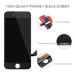 QTlier Screen Replacement for iPhone 7 LCD Display and Touch Screen Digitizer Replacement Full Assembly with Repair Tool Kit(Black, 4.7Inch, for iPhone 7)