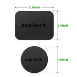 Mount Metal Plate with 3M Adhesive for Magnetic Car Cradle-Less Mount, 4 Rectangular and 4 Round (8 Pack)