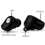 Mini Invisible Bluetooth Earbud,V4.1 Stereo Wireless Bluetooth Earphone with Built-in Mic,Sports Noise Cancelling in-Ear Headphone for iPhone Samsung and Other Android Phones (Black)