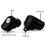 Mini Invisible Bluetooth Earbud,V4.1 Stereo Wireless Bluetooth Earphone with Built-in Mic,Sports Noise Cancelling in-Ear Headphone for iPhone Samsung and Other Android Phones (Black)