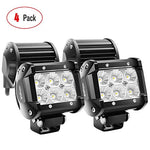 Nilight LED Light Bar 4PCS 4 Inch 18W LED Bar 1260lm Flood Led Off Road Driving Lights Led Fog Lights Jeep Lighting LED Work Light for Van Camper SUV ATV ,2 Years Warranty