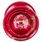 Duncan Toys Windrunner Yo-Yo [Red with Gold Splash] - Unresponsive Pro Level Aluminum Yo-Yo with Double Rim, Concave Bearing, SG Sticker Response