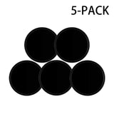 Removeable Fixate Anti-slip Sticky Gel Pads [Round 5pcs Black] by Pure and Merit (Black, 5)