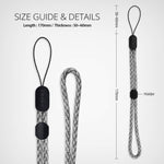Ringke Lanyard Wrist Strap Compatible with Cellphone, Phone Cases, Keys, Cameras & ID MP3 QuickCatch Adjustable String [Checkered Gray] [2 Pack]