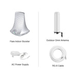 SureCall Flare Cell Phone Signal Booster Kit for All Carriers 3G/4G LTE up to 2,500 Sq Ft