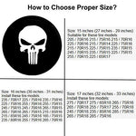 EIGIIS Universal Soft Spare Tire Cover Leather Waterproof Dust-Proof Thicken Wheel Protectors Covers for SUV (Shantou, (32"-33",17in))
