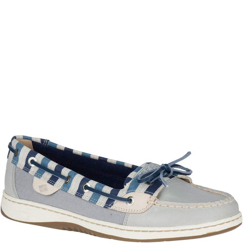 Sperry Top-Sider Angelfish Stripe Boat Shoe Women 6.5 Grey/Blue