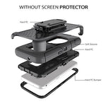 Galaxy S7 Case, DUEDUE Ring Kickstand Belt Clip Holster,Shockproof Heavy Duty Hybrid Hard PC Soft Silicone Full Body Rugged Protective Case for Samsung Galaxy S7 (G930), Black