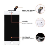 Screen Replacement for iPhone 6 Plus White, LCD Display & Touch Screen Digitizer Frame Cell Assembly Set with Free Repair Tools