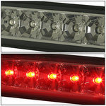 Rear High Mount Smoked Housing LED 3rd Third Tail Brake Light Lamp Replacement for Jeep Wrangler TJ 97-06