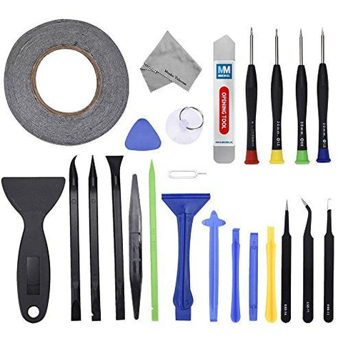 MMOBIEL 24 in 1 Professional Repair Toolkit Screwdriver Set incl 2mm Adhesive Tape for Various Smartphones and Tablets
