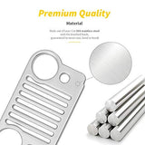 Teenitor Auto Grille Key Chain, Keychain Accessories Laser Cut 304 Stainless Steel, Key Chain Rings, Will Never Rust, Bend or Brake