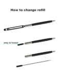 Stylus Pens innhom Stylus Pen for Touch Screens iPad iPhone Tablets Samsung Kindle and Black Ink Ballpoint Pens-2 in 1 Stylists Pens 12 Pack 1 Year Warranty