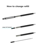 Stylus Pens innhom Stylus Pen for Touch Screens iPad iPhone Tablets Samsung Kindle and Black Ink Ballpoint Pens-2 in 1 Stylists Pens 12 Pack 1 Year Warranty