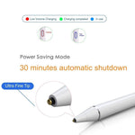 Active Stylus Pen for Touch Screens, Rechargeable 1.5mm Fine Point Smart Pencil Digital Stylus Pen Compatible with iPad and Most Tablet by Viceting (White)