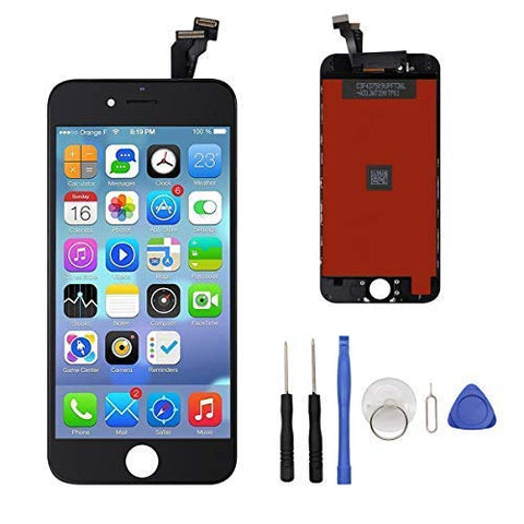 Repair-Screen Screen Replacement for iPhone 7 LCD Touch Screen Digitizer Frame Assembly Full Set with 3D Touch with Repair Tools and Screen Protector(Black-4.7 inch)