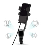Fabselection Qi Wireless Car Charger with Cigarette Lighter, Wireless Charging Car Mount USB CeliPhone Holder for iPhone 8/8 Plus/X/XR/XS/Samsung Galaxy Note 9/ S8/Note 7oogle Nexus