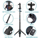 Wevon Selfie Stick Tripod, 40 inch Extendable Selfie Stick with Tripod, Phone Tripod with Wireless Remote Shutter Compatible with iPhone Xs Max Xr X 8 7 6 6s 5 Plus, Android, Samsung Galaxy and more
