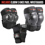Triple Eight Saver Series Pad Set with Kneesavers, Elbowsavers and Wristsavers, Junior, Black