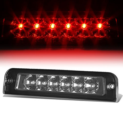 Rear High Mount Smoked Housing LED 3rd Third Tail Brake Light Lamp Replacement for Jeep Wrangler TJ 97-06