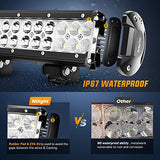 Nilight - ZH003 20Inch 126W Spot Flood Combo Led Light Bar 4PCS 4Inch 18W Spot LED Pods Fog Lights for Jeep Wrangler Boat Truck Tractor Trailer Off-Road,2 years Warranty