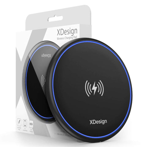 XDesign 10W Wireless Charger Compatible iPhone XS MAX, iPhone XS, iPhone XR, iPhone X, iPhone 8 8 Plus/ Galaxy S9 S8 S8+/Galaxy S7 Edge/Note 9 8, Qi-Certified Station Anti-Slip Base [No AC Adapter]