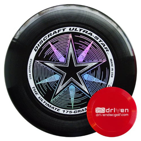 Discraft Ultra Star 175 Gram Ultimate Sport Disc + Mini Flyer (Black)