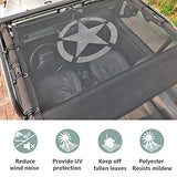 Bestaoo Polyester Full Mesh Sun Shade Top Cover Provides for Jeep Wrangler TJ 1997-2006 (Star)