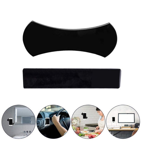 NOFDA 2pcs Magic Nano Rubber Pad Anti Slip Mat Sticker No Trace Car Mobile Phone Holder Lazy Bracket Pods Sticky Gel Pad Wholesale (Pack 2)