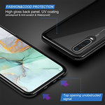 Huawei P30 Pro Case, ZHIKE Magnetic Adsorption Case Front and Back Tempered Glass Full Screen Coverage One-piece Design Flip Cover for Huawei P30 Pro (Clear Black)