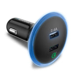 Quick Charge 2.0 Car Charger, Maxboost 30W USB Car Charger 2.4A with QC 2.0 MicroUSB Cable for Samsung Galaxy S9 S8 Plus/S7/S6/Edge/Note 5 8,HTC,LG G6 G5,Nexus 5X 6P, iPhone X 8 7 6 6S,iPad and More