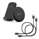 Yootech Wireless Charging Bundle, [2 Pack] 10W Qi-Certified Wireless Charging Pad Stand,7.5W Compatible with iPhone Xs MAX/XR/XS/X/8Plus,10W Fast Charging Galaxy S10/S10Plus/S10E/S9(No AC Adapter)