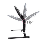 Table Top Photo LED Selfie Ring Light with Desktop Stand for Makeup 8-inch Dimmable 24W 5500K O Circular Beauty Lamp+3" Mirror+Mini Tripod+Phone Clamp,for YouTube Vine Self-Portrait Video Filming