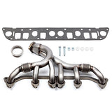 SCITOO Turbo Exhaust Manifold Kit Stainless Steel Racing Exhaust Header Manifold Set w/Gaskets fit 1993-1998 Jeep Grand Cherokee L6 4L