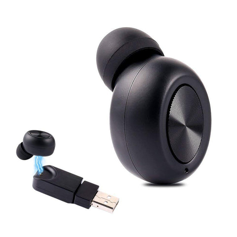 Single Bluetooth Headsets,Mini Bluetooth Earbuds Invisible Bluetooth Headphones with Built-in Mic,Sports Noise Cancelling in-Ear Earphone Car Headset Fit for iPhone Samsung and Other Android Phones