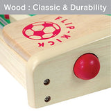 I'm Flipkick: Wooden Tabletop Football/Soccer Pinball Games, Indoor Portable Sport Table Board for Kids and Family