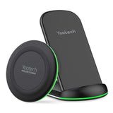 Yootech Wireless Charging Bundle, [2 Pack] 10W Qi-Certified Wireless Charging Pad Stand,7.5W Compatible with iPhone Xs MAX/XR/XS/X/8Plus,10W Fast Charging Galaxy S10/S10Plus/S10E/S9(No AC Adapter)