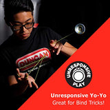 Duncan Toys Windrunner Yo-Yo [Red with Gold Splash] - Unresponsive Pro Level Aluminum Yo-Yo with Double Rim, Concave Bearing, SG Sticker Response