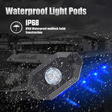 RGB LED Rock Lights -8 Pod Lights with Phone App/Remote Control & Timing & Music Mode & Flashing & Automatic Control & Color Grad Multicolor Underglow Neon Lights for Jeep Off Road Truck SUV ATV