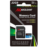 TF Card 32GB, Marceloant Micro SD Memory Cards Class 10 microSDHC UHS-I Card with Adapter, Black/Blue, Standard Packaging